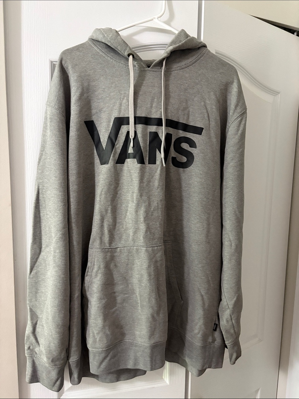 Vans Grey Pullover Hoodie with Black Logo